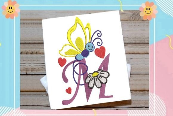 Butterfly M Letter Monogram: A Craft Fair-Ready Embroidery Design?