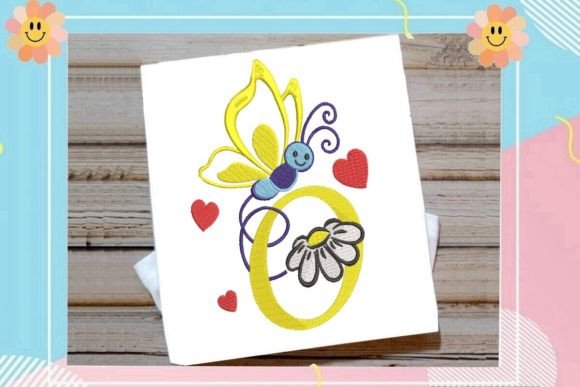 Butterfly O Letter Monogram: A Seasonal Embroidery Gem