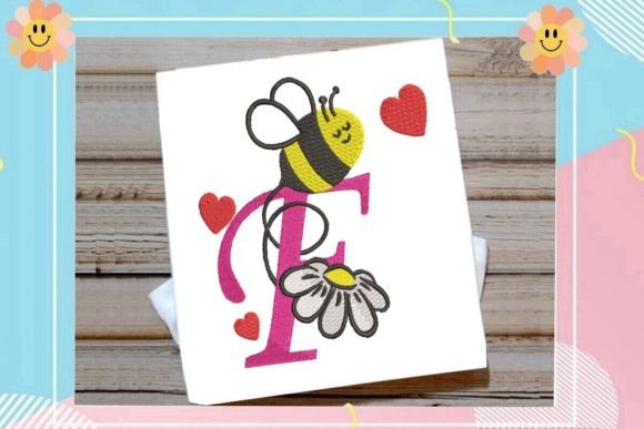 Cute Bee F Letter Monogram: A Sweet Touch for Personalized Gifts