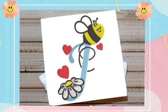 Cute Bee J Letter Monogram: A Designer’s Review for Boutique Sweatshirt Embellishment