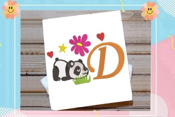 Cute Panda Monogram D Letter: A Charming Touch for Personalized Gifts