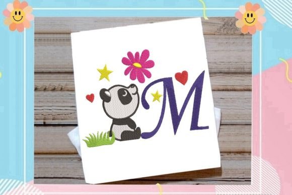 Cute Panda Monogram M Letter Review for Boutique Apparel