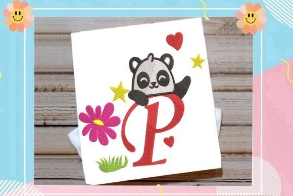 Cute Panda Monogram P Letter: A Craft Fair Favorite?