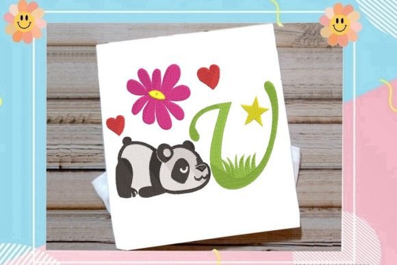 Cute Panda Monogram U Letter Review for Real Embroidery Projects
