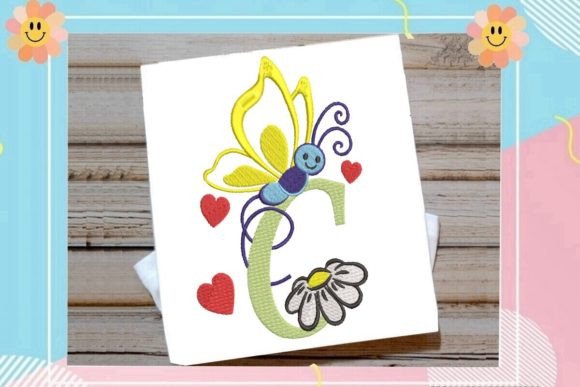 Elegant Butterfly C Monogram for Seasonal Crafts