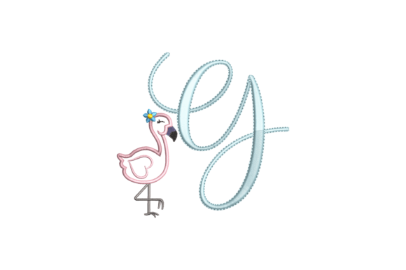Flamingo Alphabet G: A Seasonal Embroidery Standout