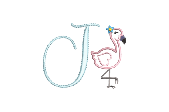 Flamingo Alphabet I: A Seasonal Monogram Worth Stitching