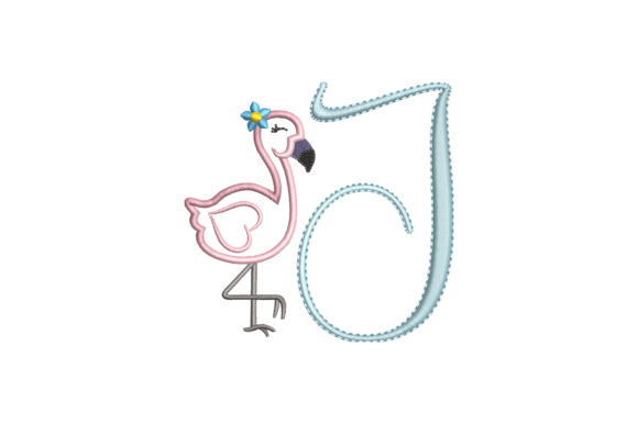 Flamingo Alphabet J: A Seasonal Monogram with Personality