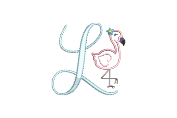 Flamingo Alphabet L: A Seasonal Monogram Worth Stitching