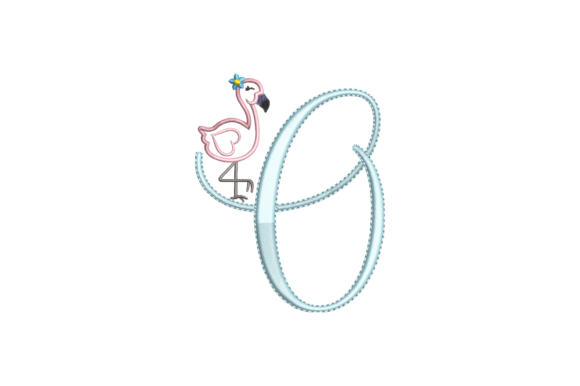 Flamingo Alphabet O: A Sweet Touch for Personalized Embroidery