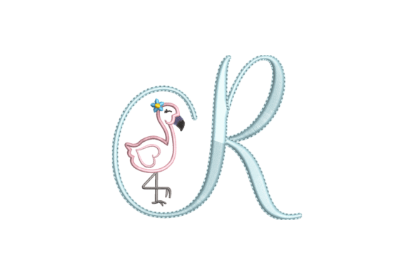 Flamingo Alphabet R: A Charming Monogram for Craft Fair Favorites