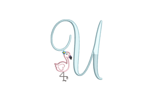 Flamingo Alphabet U: A Charming Monogram for Etsy & Small Shop Sellers