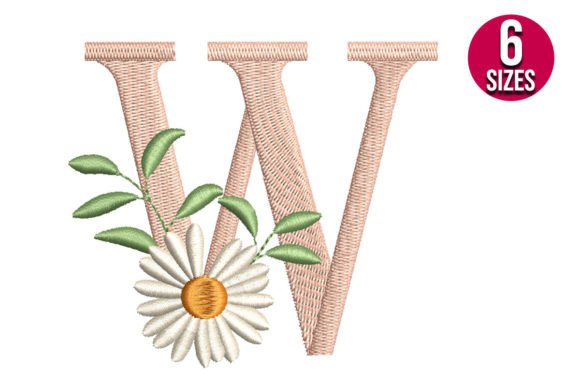 Floral Alphabet Letter W: A Charming Addition for Etsy Sellers