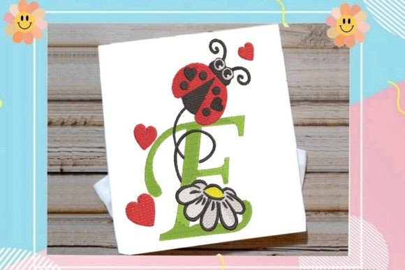 Ladybug E Letter Monogram: A Cute & Crafty Monogram for Market Success