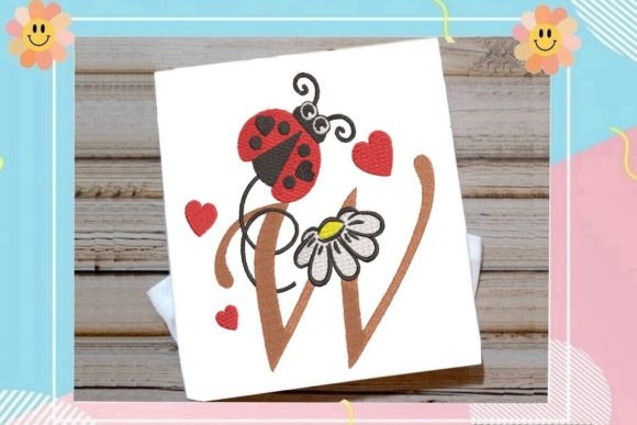 Ladybug W Letter Monogram: A Sweet Touch for Personalized Gifts