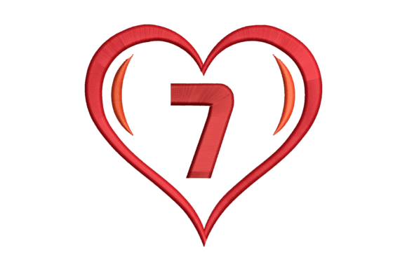Monogram Number 7: A Heartfelt Design for Small Business Branding